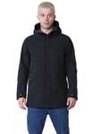 Marks & Spencer Mens and Cotton Blend Hooded Mac Stormwear Jacket - Black - Size Large