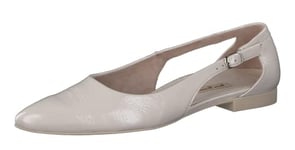 Paul Green Femme Ballerines 2992, Dame Ballerines Classiques Largeur: Normale (WMS),Ballerines,Chaussures d'été,Beige (Black),38.5 EU / 5.5 UK