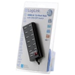 LogiLink USB 2.0 Hub 13-Port avec On/Off Switch