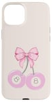 Coque pour iPhone 15 Plus Coquette 8 boules rose cerise