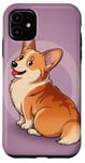 iPhone 11 Cute Purple Corgi Puppy Dog Case