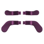 eXtremeRate 4 pcs Palettes Métalliques en Acier Inoxydable pour Xbox One Elite/Elite Series 2/Elite 2 Core Manette, Violet Mat