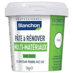 Blanchon - Pâte à rénover Multi-matériaux, bi-composant avec eau, multi-supports et multi-usages, coloris blanc pot de 1 kg