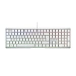 CHERRY XTRFY MX 3.1, clavier de jeu mécanique, disposition UK (QWERTY), rétro-éclairage RGB, boîtier alu, port USB-A, MX2A RED Switches, blanc