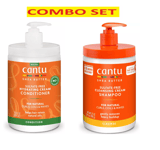 Cantu Sulfate-Free Hydrating Cream Shampoo+Conditioner Salon Size 709g,