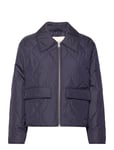 GANT Quilted Collared Jacket Marinblå