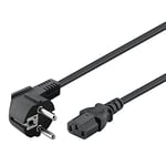 Goobay 95142 Câble d'alimentation coudé pour appareils froids tel que PC, Moniteur, Onduleur (fiche de sécurité selon IEC 320 C13) 3,0m Noir