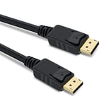 PremiumCord Câble 8K DisplayPort 1.4 M/M 3 m, DisplayPort vers DisplayPort, 32,4Gbps, Vidéo 8K@30Hz, 5K@60Hz, 4K@120Hz 2160P, Hdcp 2.2, Connecteurs Plaqués Or, Noir