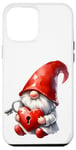 Coque pour iPhone 12 Pro Max Love Gnome And Red Heart Lock With Key For Valentines Day