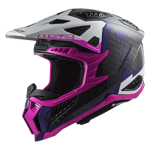 LS2 MX703 X-FORCE Crosshjälm Victory Fluo Rosa Violett""