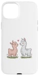 Coque pour iPhone 15 Plus Llama Love Heart Flower Cute Women Kids Men Valentines Day