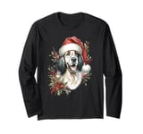 Christmas English Setter Dog Watercolor Artwork Long Sleeve T-Shirt