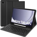 Pour Samsung Galaxy Tab ¿9+ 2023 Étui De Clavier Allemand Qwertz Compatible Avec Samsung Galaxy Tab A9+/A9 Plus 11"" 2023 (Sm-X210/X216/X218), Clavier Samsung Tablette A9 Plus