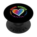 Social Worker Love Empathy Trust Arc En Ciel PopSockets PopGrip Adhésif