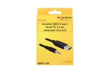 Delock Converter USB 2.0 > Serial-TTL 3.5 mm stereo jack (5 V) - seriel adapter - USB 2.0
