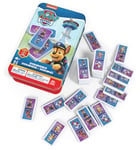 LA PAT PATROUILLE - BOITE METAL DOMINOS La Pat' Patrouille - Paw Patrol - Jeu de Société Dominos - 28 Dominos Héros Pat' Patrouille - Jouer Avec Patience et Raisonnement - Jouet Enfant 4 Ans et +