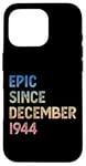 Coque pour iPhone 16 Pro 80e anniversaire homme femme épique depuis décembre 1944