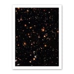 Artery8 Hubble Space Telescope Image A Look Into The Universe's Past Ultra Deep Field Near Infrared View Of Distant Galaxies Billions Of Light Years Away Artwork Framed Wall Art Print 18X24 Inch