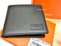 HUGO BOSS WALLET 'PULS 4CC' BIFOLD BLACK COWHIDE LEATHER NOTE COIN WALLET BOXED