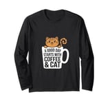 Funny Orange Cat Coffee Mug Cat Lover Long Sleeve T-Shirt