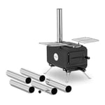 Poêle à bois pour tente - Campingaz - Pliable - Noir - Blanc