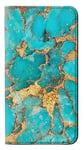 Aqua Turquoise Stone PU Leather Flip Case Cover For iPhone 11 Pro