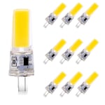 10 st G4 6W 600lm COB LED Bi-pin Glödlampa Dimbar Husvagnar Båtar