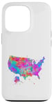 Coque pour iPhone 13 Pro Carte des États-Unis