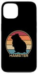 Coque pour iPhone 13 Hamster doré rétro pour éleveur de hamster nain