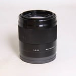 Sony Used E 50mm f/1.8 OSS Prime Lens Black