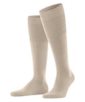 FALKE Men's Airport M KH Wool Cotton Long Plain 1 Pair Knee-High Socks, Beige (Beige Melange 4043), 5.5-6.5