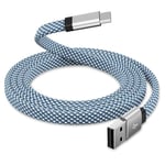 Magtame USB C Cable, 3.3ft Magnetic USB A to USB C Cable, Coiled USB C Charger Cable, Flat Type Fast Charging Charging Cord Compatible with Samsung for USB C Device for Pad, Blue