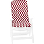 Coussin de Chaise de jardin Pliant Douce Moderne Intérieur Extérieur Bar Dehor Motif à rayures en zigzag - Vert