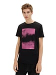 TOM TAILOR Denim Men's T-Shirt with photo Print 1033921, 29999 - Black, M