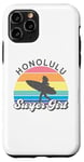 Coque pour iPhone 11 Pro Honolulu Surfer Girl Hawaii Hawaii Surf Beach Cute