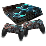 Ensemble Hexagon Autocollant Peau Film Adapté pour Ps4 Pro Console RX022-17