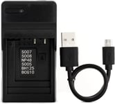 USB Chargeur pour Panasonic Lumix DMC-FS1, DMC-FS2, DMC-FX01, DMC-FX07, DMC-FX10, DMC-FX12, DMC-FX150, DMC-FX180, DMC-FX3, DMC-FX50, DMC-FX8, DMC-FX9, DMC-LX1, DMC-LX2 Cam?ra et Plus