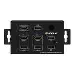 Kvm Hdmi Switch Usb 2 Port,4K@ 30Hz Commutateur Kvm Mural,Peut Être Fixé Au Mur Ou À La Table Pour 2 Ordinateurs Partager Souris Cavier Moniteur,Compatible Avec Windows/Vista/Linux