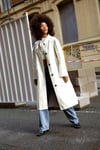 NastyGal Womens Premium Faux Leather Vinyl Mac Coat - Off-White - Size 6 UK