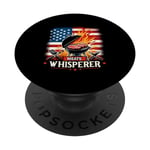 Meats Whisperer Barbecue avec drapeau américain PopSockets PopGrip Interchangeable