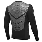 AMZSPORT Maillot Compression à Manches Longues pour Homme Sports Séchage Rapide Baselayer Haut All-Season Argent Size L