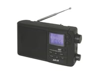 Akai Apr-2418, Bærbar, Digitalt, Am, Fm, Sw, 0,8 W, Lcd, 3,5 Mm