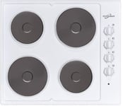 Statesman ESH630WH - White 4 Zone Solid Plate Hob - A energy