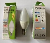 3 x 6w = 60w LED Candle E14 SES Daylight Energy Saving Light Bulbs UK SELLER A+