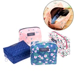 1x Mini Purse Travel Wash Bag Toiletry Sweet Floral Cosmetic White
