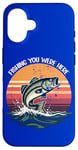 Coque pour iPhone 16 Vintage Fishing You Were Here : des jeux de mots qui accrochent le cœur de papa