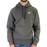 Nike M NSW Club Hoodie PO BB Sweat-Shirt Homme, Charcoal Heathr/Anthracite/(White), 2XL