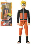 Bandai - Anime Heroes - Naruto Shippuden - Figurine Anime Heroes Mega 30 cm - Naruto Uzumaki - Grande Figurine articulée - Figurine Manga - Licence Officielle Naruto - Jouet Enfant 4 Ans et + - 38151