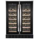 electriQ 34 Bottle Capacity Dual Zone Wine Cooler - Stainless Steel