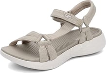 Skechers Women's On-the-go 600 - Brilliancy Sport Sandal, Natural, 5 UK